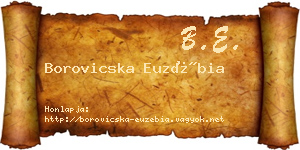 Borovicska Euzébia névjegykártya
